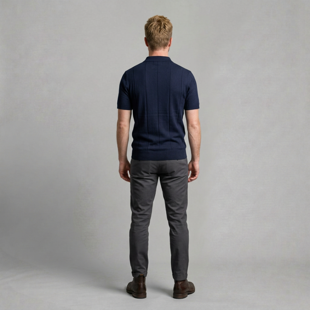 Noah – Refined knitted polo with modern tailored elegance