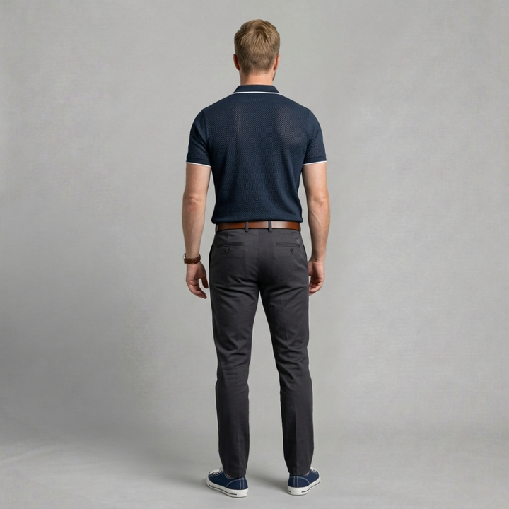 Sebastian – Refined knitted polo with a modern luxury finish