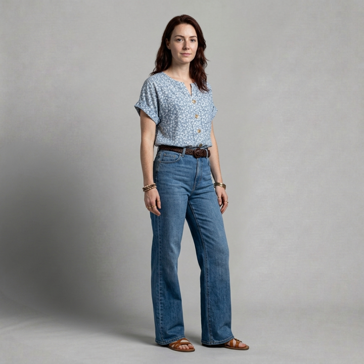 Lily – Casual floral blouse with relaxed feminine fit