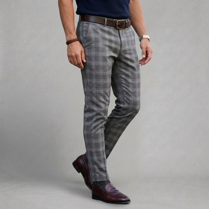 Finn – Tailored check trousers with effortless modern elegance