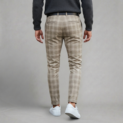 Finn – Tailored check trousers with effortless modern elegance
