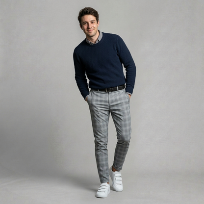 Finn – Tailored check trousers with effortless modern elegance