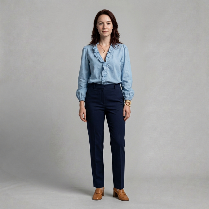 Rose – Romantic ruffle blouse with effortless charm