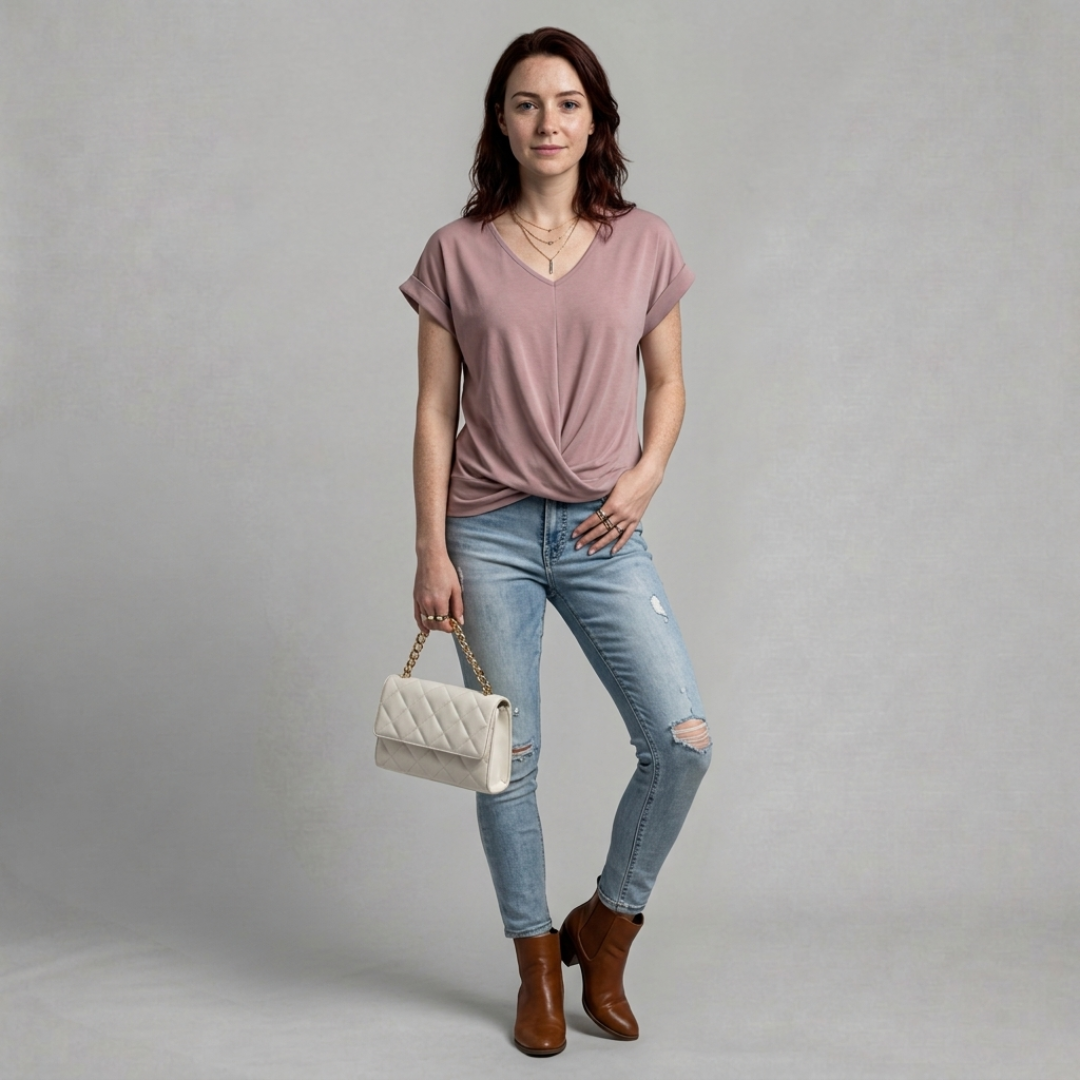 Ella – Relaxed twist-front top for effortless everyday style