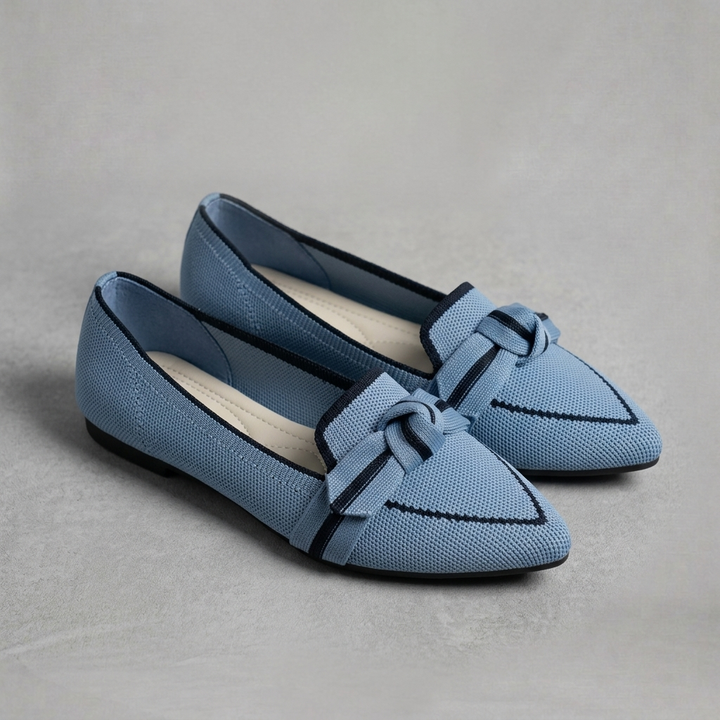 Harriet – Lightweight knitted loafers with elegant bow detail