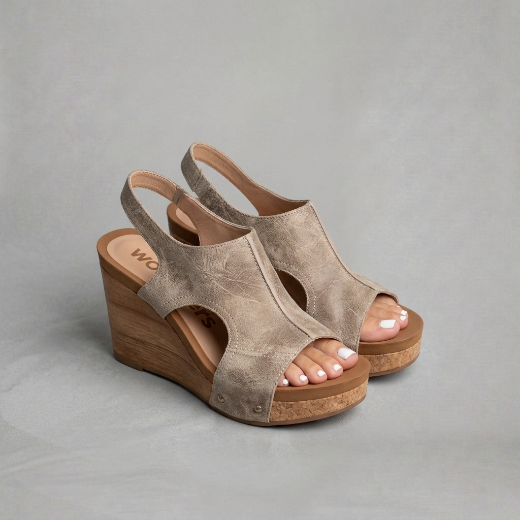 Grace – Elegant wedge sandals with modern open design