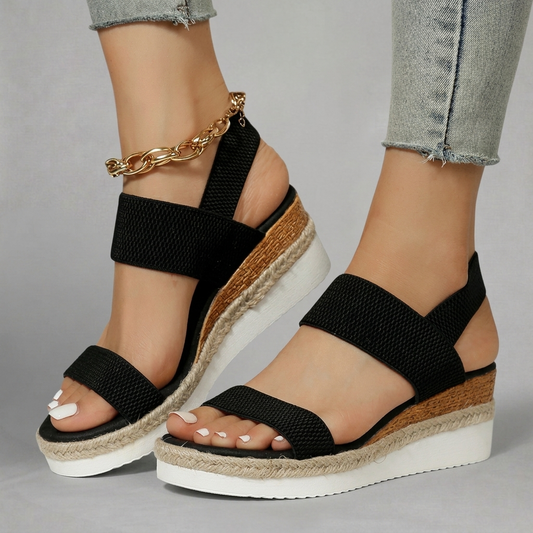 Florence – Comfortable wedge sandals with elastic straps