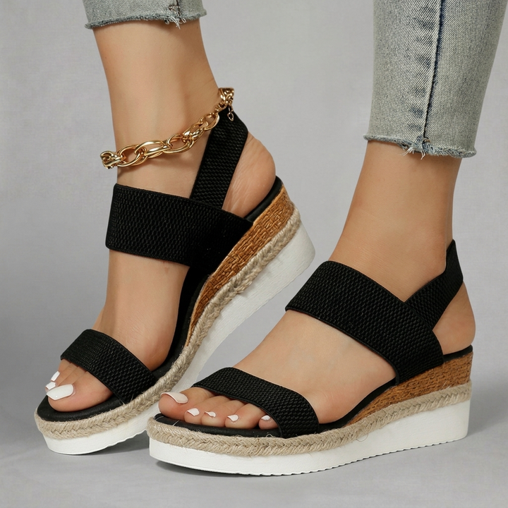 Florence – Comfortable wedge sandals with elastic straps
