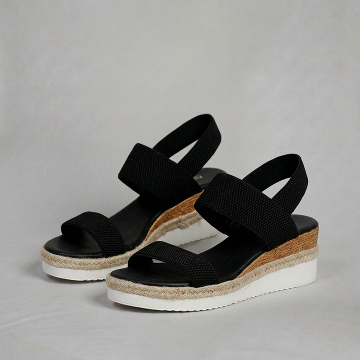 Florence – Comfortable wedge sandals with elastic straps